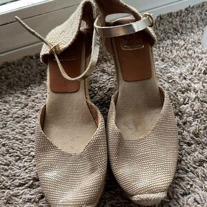 Kanna Cream Patterned Espadrilles